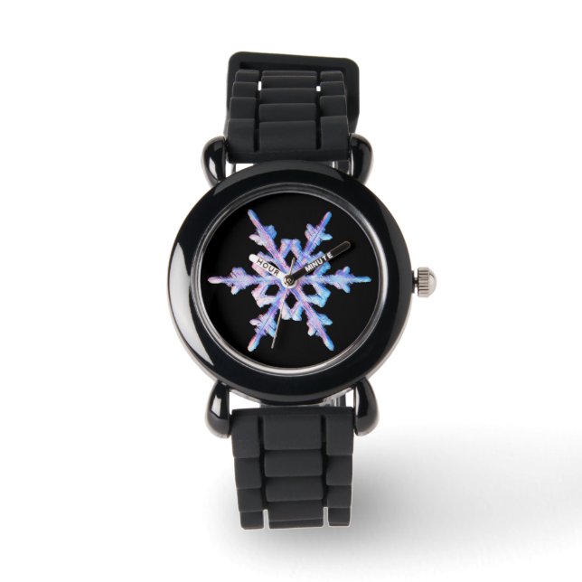 Schneeflockenuhr Armbanduhr (Vorderseite)