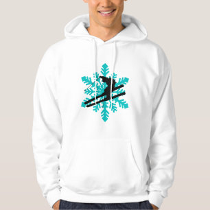 Schneeflockeskifahren Hoodie