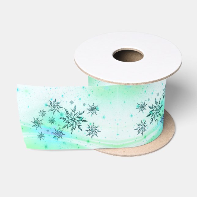 Schneeflockestrudelband Satinband (Spule)