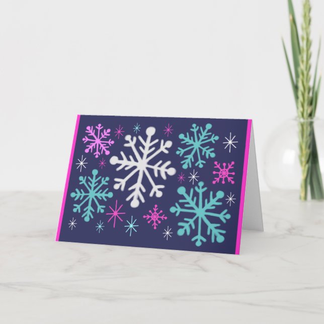 Schneeflottkarte Feiertagskarte (Vorderseite)