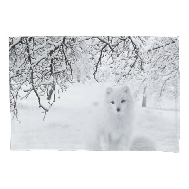 Schneefräse im Winterwald Kissenbezug (Vorderseite)
