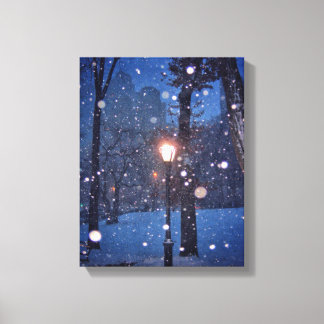 Schneefräse um eine Lampe herum Leinwanddruck