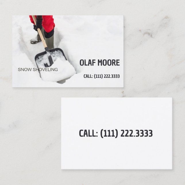 Schneefräse Visitenkarte (Vorne/Hinten)