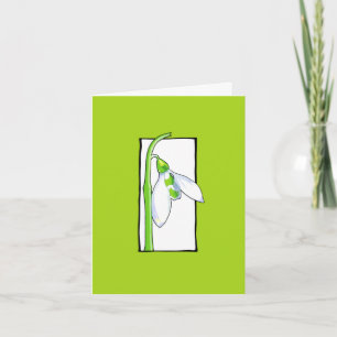 Schneefräse, weiß, grüne Note Karte