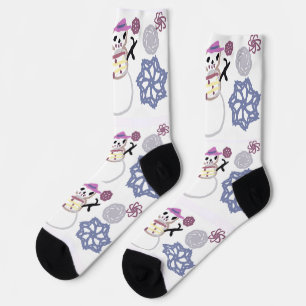 Schneefrau Spaß Socken