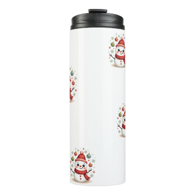 Schneefrau Thermosbecher (Vorderseite)
