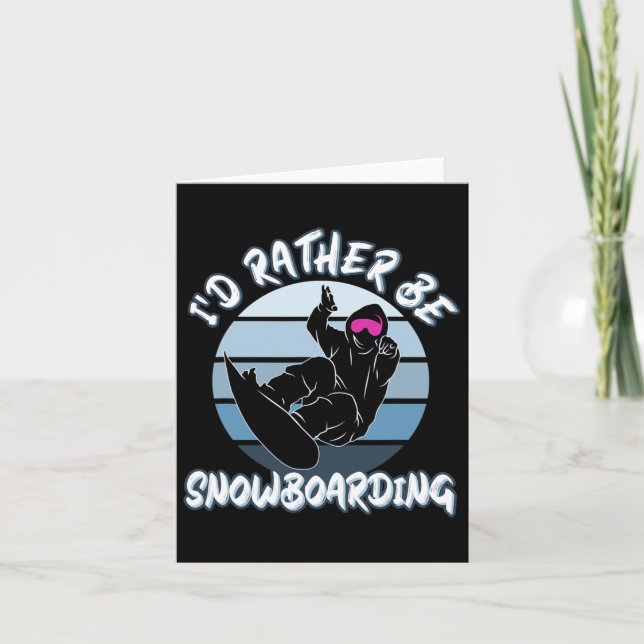 Schneefreunde, die ich lieber mit Snowboarden fahr Karte (Vorderseite)