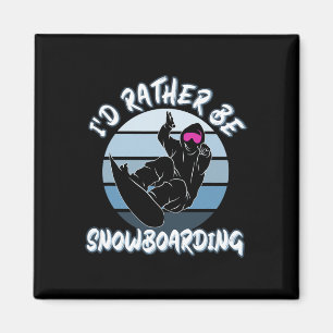 Schneefreunde, die ich lieber mit Snowboarden fahr Magnet