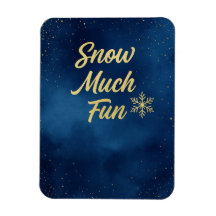 Schneefun-Wintermagnet – Goldener Schneeflocke