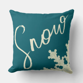 Schneegarantie blaue Tonschiefer und Butter elegan Kissen