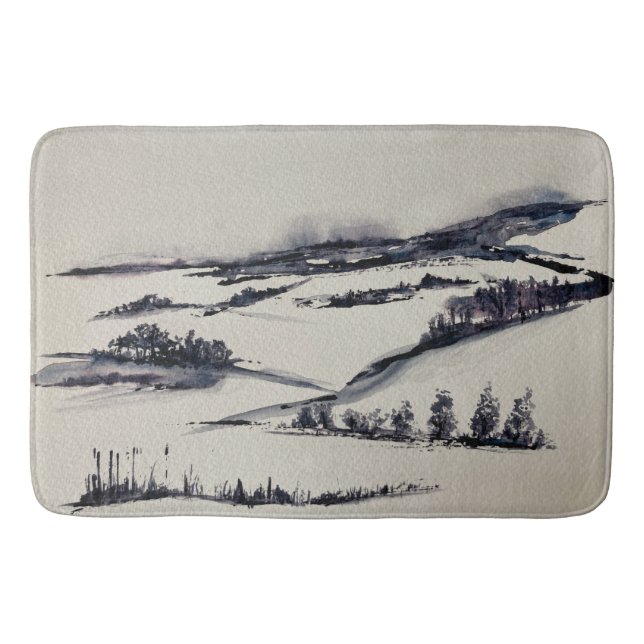Schneegebiet Badematte (Vorderseite)