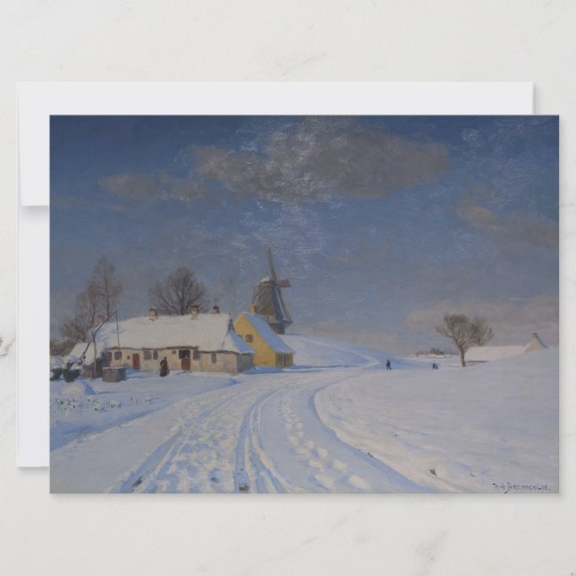 Schneegebiet im Winter Karte (Vorderseite)