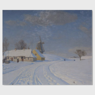 Schneegebiet im Winter (nach H.A. Brendekilde) Geschenkpapier