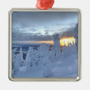 Schneeghoster bei Sonnenuntergang am Whitefish Mou Ornament Aus Metall