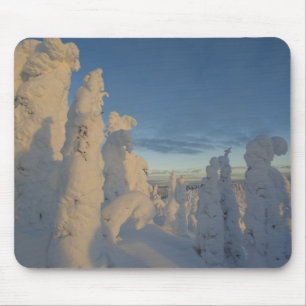 Schneeghosts bei Sonnenuntergang am Whitefish Moun Mousepad