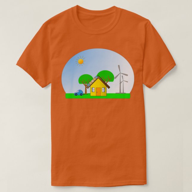 Schneeglobe für saubere Energie T-Shirt (Design vorne)