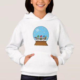 Schneeglobe mit drei Gnome-Würfeln Hoodie