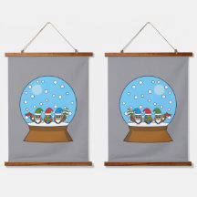 Schneeglobe mit drei Gnome-Würfeln