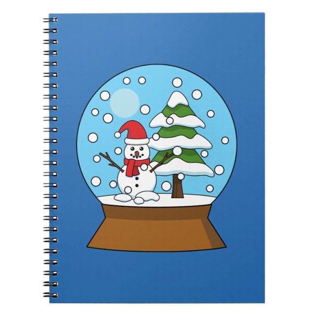 Schneeglobe mit Schneemann und Pine Tree Notizblock (Vorderseite)