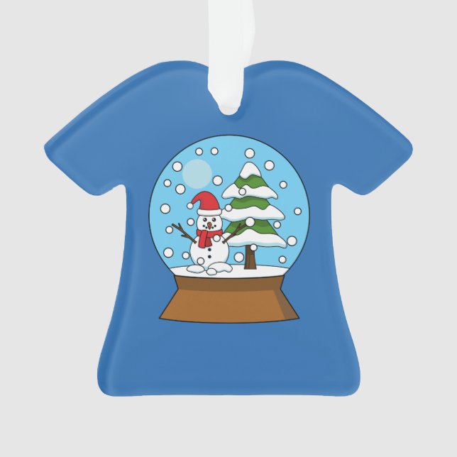 Schneeglobe mit Schneemann und Pine Tree Ornament (Vorderseite)