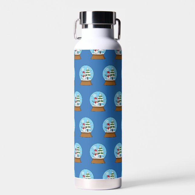 Schneeglobe mit Schneemann und Pine Tree Trinkflasche (Vorne)