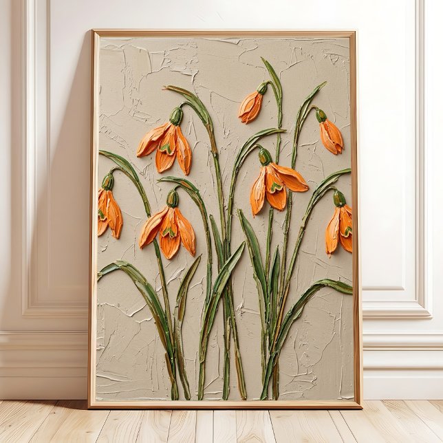 Schneeglöckchen-Blumen-Minimalistischer-Wandkunst- Poster (Von Creator hochgeladen)