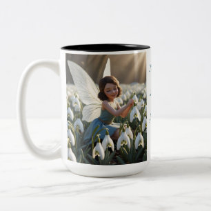 Schneeglöckchen-Blumenfee Zweifarbige Tasse