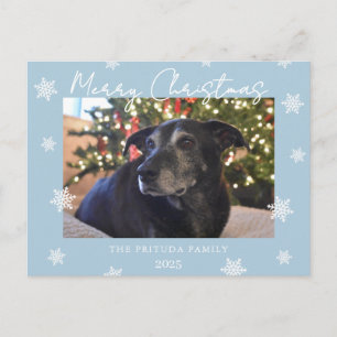 Schneeglöckchen Frohe Weihnachten Familienfoto Url Postkarte