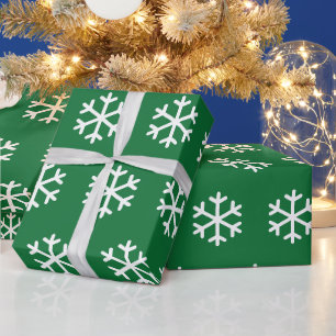Schneeglöckchen-grünes Weihnachtspapier Geschenkpapier