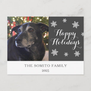 Schneeglöckchen Moderne Familienfoto Weihnachtskar Postkarte