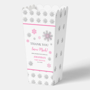 Schneeglöckchen Rosa & Silber Glitter Winter Babyp Geschenkschachtel