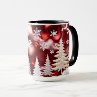 Schneeglöckchen-Winterwald-Weihnachtsbecher Tasse