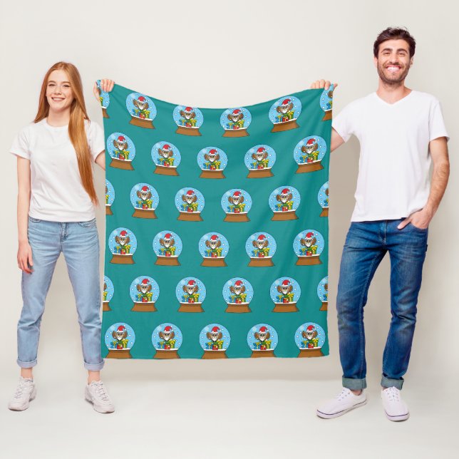 Schneegolle mit dem Weihnachtsklaus Fleecedecke (Beispiel)