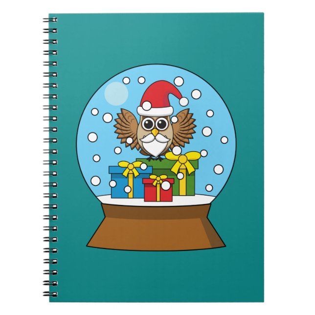 Schneegolle mit dem Weihnachtsklaus Notizblock (Vorderseite)