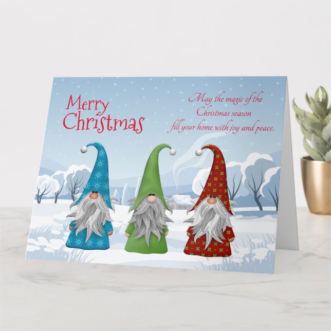 Schneegrün-blaues Genom von Weihnachten Karte (Kleine Pflanze)