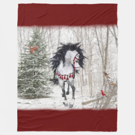 Schneehase und Kardinal Fleece Blanket