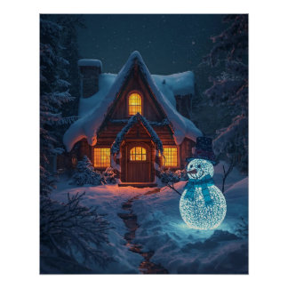 Schneehäuschen-Hausposter Poster
