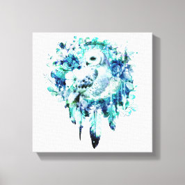 Schneehuhn Dreamcatcher Grün und Aquamarin blaue B Leinwanddruck
