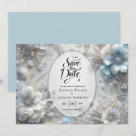 Schneehühnchen in Frostblütenhochzeit Save The Date