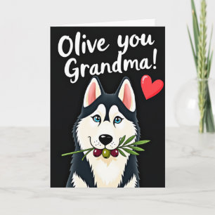 Schneehund Oma ich liebe dich Karte