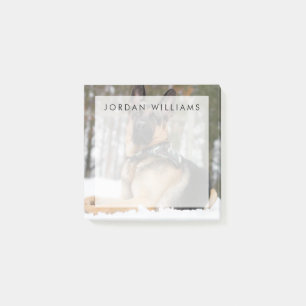 Schneehund Post-it Klebezettel