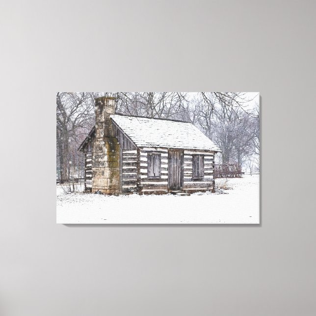 Schneehütte Leinwanddruck (Vorderseite)