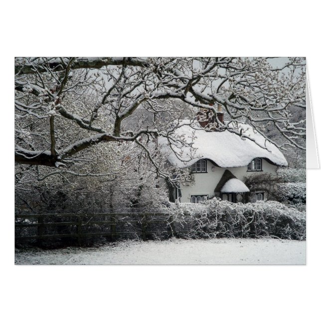 Schneekarte Hütte (Vorderseite (Horizontal))