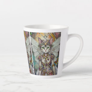 Schneekatze der Schmetterlingspugel-Brigade Milchtasse