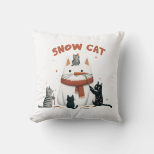 Schneekatze Kissen