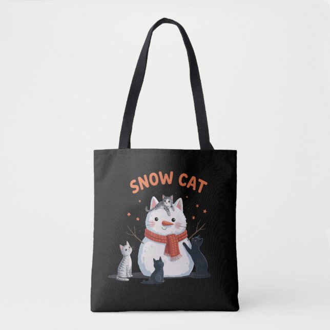 Schneekatze Weihnachten Katzen Lover Geschenk Urla Tasche (Vorderseite)