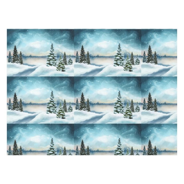 Schneekiefern in der Nähe des Sees Tischdecke (Vorderseite (Horizontal))