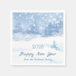 Schneekiefern Weihnachten , Neujahr Serviette