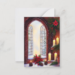 Schneekirchenfenster Budget Mini Weihnachten Mitteilungskarte