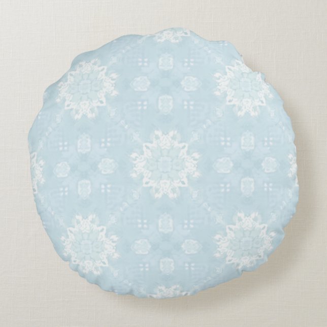 Schneekissen Rundes Kissen (Rückseite)